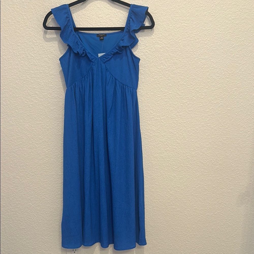 Ann Taylor Petite Flutter Sleeve Midi Dress XSP